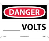 NMC D421 Danger ___ Volts Sign