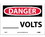 NMC 7" X 10" Vinyl Safety Identification Sign, _____Volts, Price/each