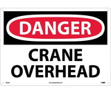NMC D425LF Large Format Danger Crane Overhead Sign