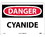 NMC 10" X 14" Vinyl Safety Identification Sign, Cyanide, Price/each
