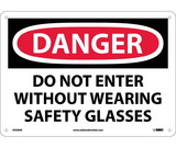 NMC D429 Danger Do Not Enter Eye Protection Sign