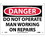 NMC 7" X 10" Plastic Safety Identification Sign, Do Not Operate Man Working On Repa..., Price/each