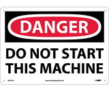 NMC D431 Do Not Start This Machine Sign