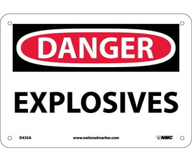 NMC D435 Danger Explosives Sign