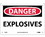 NMC 7" X 10" Vinyl Safety Identification Sign, Explosives, Price/each