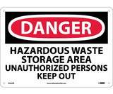 NMC D442 Danger Hazardous Waste Storage Area Sign