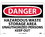 NMC 7" X 10" Vinyl Safety Identification Sign, Hazardous Waste Storage Area Una...., Price/each