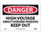 NMC 7" X 10" Vinyl Safety Identification Sign, High Voltage Unauth Personnel Keep..., Price/each