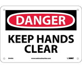 NMC D449 Danger Keep Hands Clear Sign
