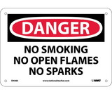NMC D458 Danger No Smoking No Open Flames No Sparks Sign