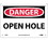 NMC 10" X 14" Vinyl Safety Identification Sign, Open Hole, Price/each