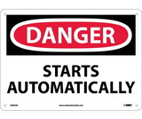 NMC D465 Danger Starts Automatically Sign