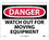 NMC 7" X 10" Vinyl Safety Identification Sign, Watch Out For Moving Equipment, Price/each