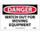 NMC 7" X 10" Vinyl Safety Identification Sign, Watch Out For Moving Equipment, Price/each