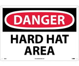 NMC D46LF Large Format Danger Hard Hat Area Sign