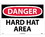 NMC 14" X 20" Vinyl Safety Identification Sign, Hard Hat Area, Price/each