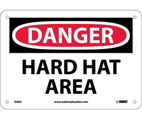 NMC D46 Danger Hard Hat Area Sign