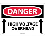 NMC D472LF Large Format Danger High Voltage Overhead Sign