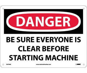 NMC D479 Danger Machine Safety Sign