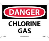 NMC D484 Danger Chlorine Gas Sign