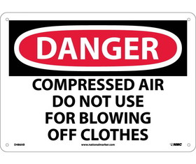 NMC D486 Danger Compressed Air Do Not Use Sign