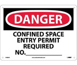 NMC D488 Danger Confined Space Entry Permit Required Sign