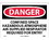 NMC 10" X 14" Vinyl Safety Identification Sign, Confined Space Hazardous At.., Price/each