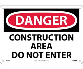 NMC D490 Danger Construction Area Do Not Enter Sign