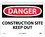 NMC 10" X 14" Vinyl Safety Identification Sign, Construction Site Keep Out, Price/each
