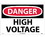 NMC 14" X 20" Vinyl Safety Identification Sign, High Voltage, Price/each