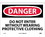 NMC 10" X 14" Vinyl Safety Identification Sign, Do Not Enter Without Wearing.., Price/each