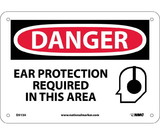 NMC D513 Danger Ear Protection Required In This Area Sign