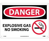NMC D519 Danger Explosive Gas No Smoking Sign