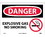 NMC 10" X 14" Vinyl Safety Identification Sign, Explosive Gas No Smoking, Price/each
