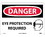 NMC 10" X 14" Vinyl Safety Identification Sign, Eye Protectiom Required, Price/each