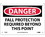 NMC 10" X 14" Vinyl Safety Identification Sign, Fall Protection Required Bey.., Price/each