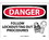 NMC 10" X 14" Vinyl Safety Identification Sign, Follow Lockout Tag Out Proc.., Price/each