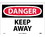 NMC 10" X 14" Vinyl Safety Identification Sign, Keep Away, Price/each