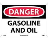 NMC D541 Danger Gasoline And Oil Sign