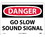 NMC 10" X 14" Vinyl Safety Identification Sign, Go Slow Sound Signal, Price/each
