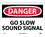 NMC 10" X 14" Vinyl Safety Identification Sign, Go Slow Sound Signal, Price/each