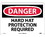 NMC 10" X 14" Vinyl Safety Identification Sign, Hard Hat Protection Required, Price/each