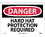 NMC 10" X 14" Vinyl Safety Identification Sign, Hard Hat Protection Required, Price/each