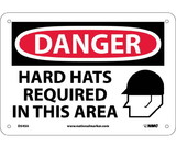 NMC D545 Danger Hard Hats Required In This Area Sign