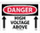 NMC 10" X 14" Vinyl Safety Identification Sign, High Voltage Above, Price/each