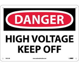 NMC D551 Danger High Voltage Keep Off Sign