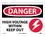 NMC 10" X 14" Vinyl Safety Identification Sign, High Voltage Within Keep Out, Price/each