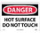 NMC 10" X 14" Vinyl Safety Identification Sign, Hot Surface Do Not Touch, Price/each