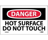 NMC D559LBL Danger Hot Surface Do Not Touch Label, Adhesive Backed Vinyl, 3