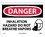 NMC 10" X 14" Vinyl Safety Identification Sign, Inhalation Hazard Do Not Bre.., Price/each